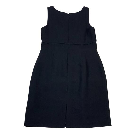 Jessica Howard Black Sheath Dress w Amber Beaded Rosette Embelishment - Size 14 - Picture 2 of 5